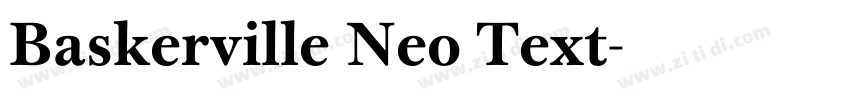 Baskerville Neo Text字体转换